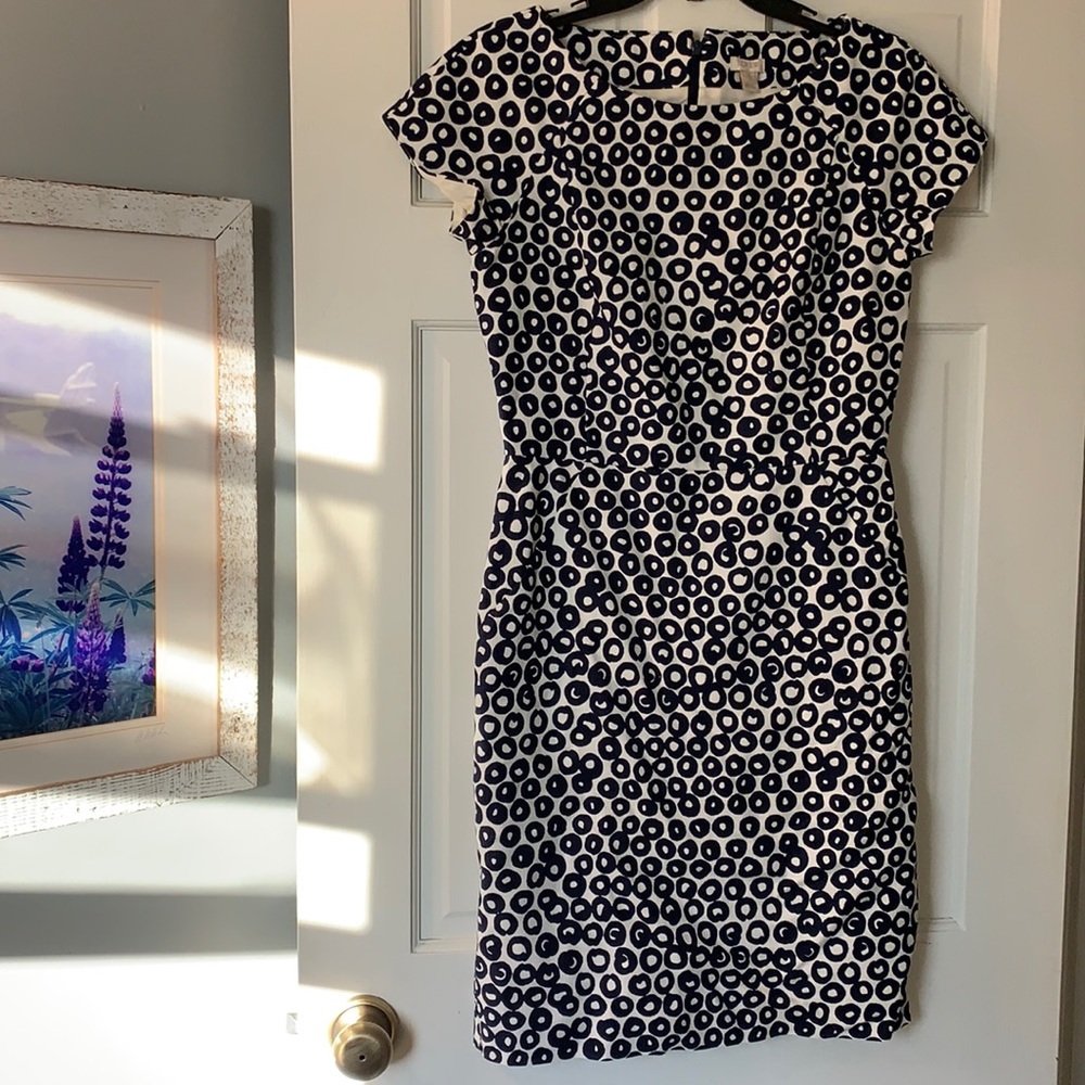 J. Crew size 4 cotton, lined dress!